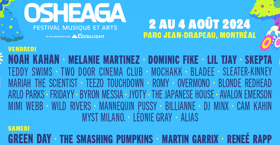 Osheaga 2025 Dates Fruit Grace Christyna