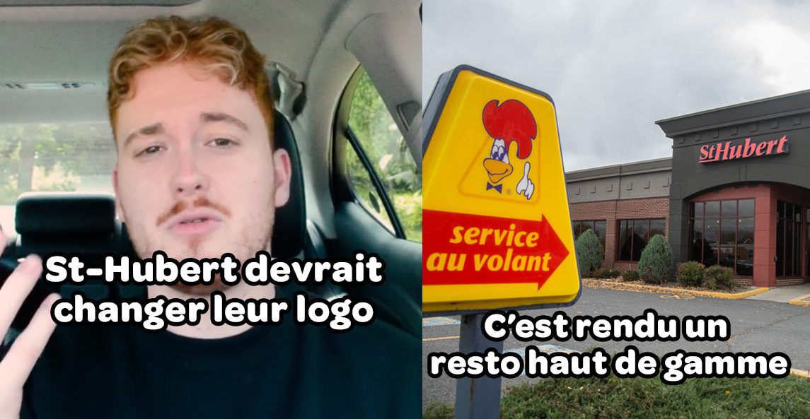 Ce TikTokeur suggère que St-Hubert change de logo car c'est un ...