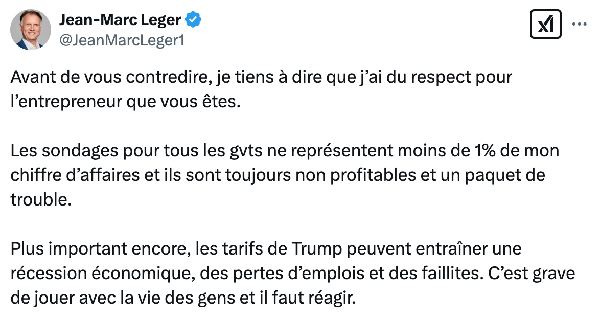 Échange tendu entre Olivier Primeau et Jean-Marc Léger sur le boycottage des États-Unis